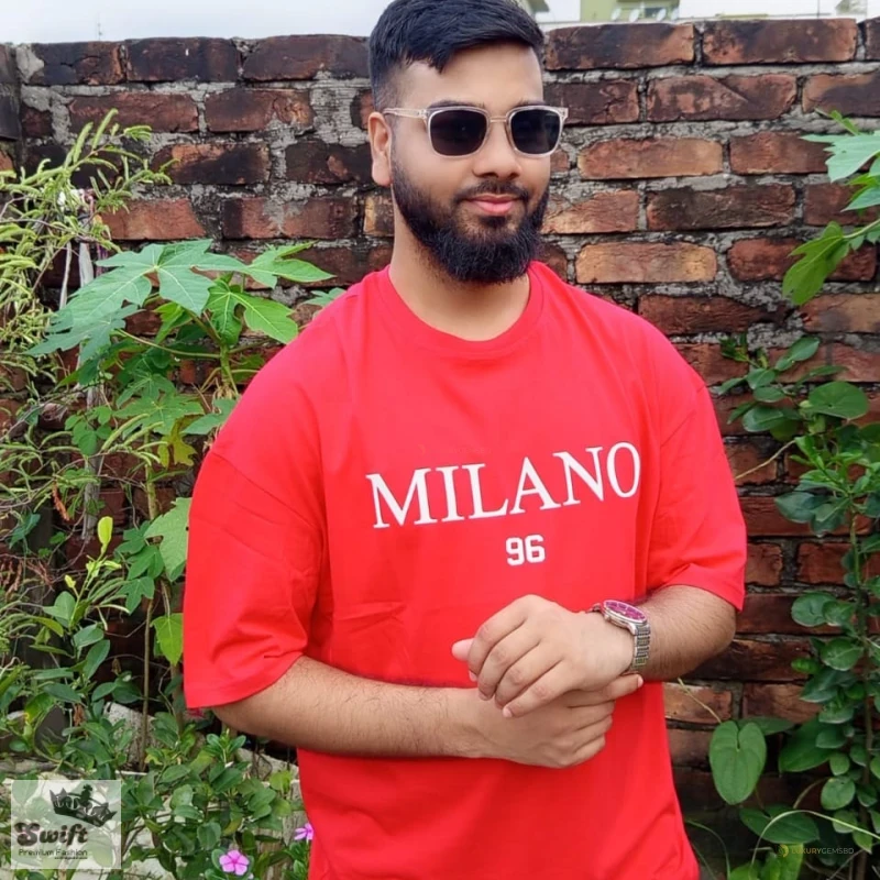 Green-Red Two Set Stylish Drop Shoulder